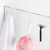 2Pcs Shower Door Hooks Acrylic Bathroom Hanger Strong Load-bearing Easy Installation Towel Clothing
