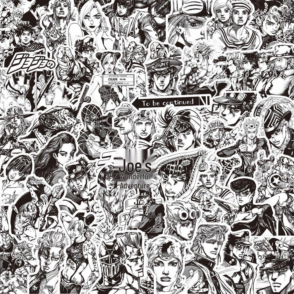 1000 черно-белых аниме-наклеек: Demon Slayer, One Piece и многое другое для украшения блокнота