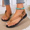 Fashion Shoes for Women 2024 Summer Sandals Women Open Toe Casual Flip Flops Woman Sandals Buckle Strap Flat Soft Bottom Ladies Shoes