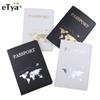 1Pc Portable Passport Holder Passport Card Case ID Folder Storage Bag Document Luggage Tagging PU Leather Protector Cover