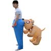 Inflatable Dog-Biting-Butt Animal Costume for Halloween Party Festive Inflatable Animal Outfit with Butt-Biting Feature