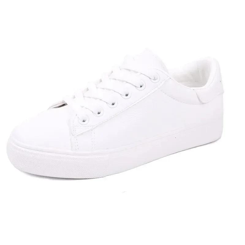 Белая обувь женская 2025 весна и осень новая женская обувь студенческая плоская модная обувь на все случаи жизни спортивные повседневные кроссовки