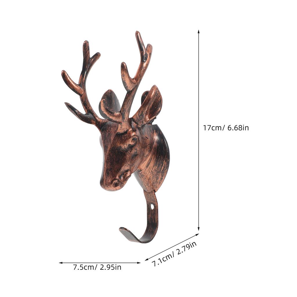 1pc Wall Mount Deer Hooks Multi Purpose Hangers Reindeer Antlers Decorative Coat Towel Hook For Room Bathroom Bedroom