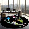 Club De Fútbol Monterrey (1) Round Office Rug Decorative Floor Rug for Office Bedroom Living Room and Home Space
