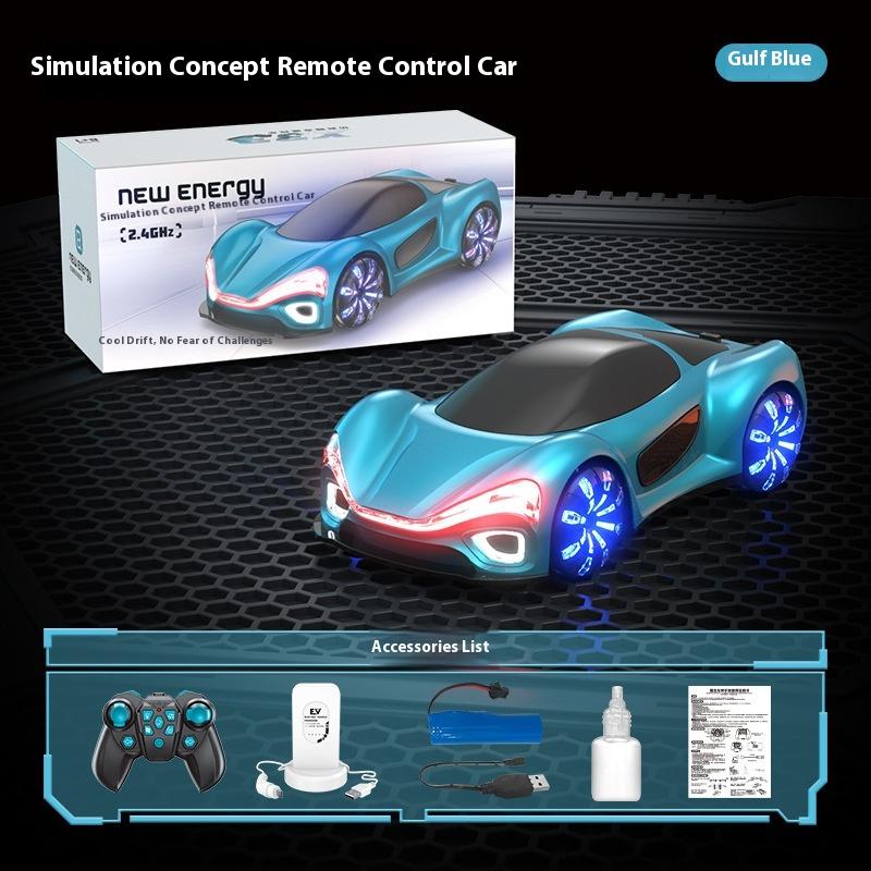 Special Effects Remote Control Car Simulation Concept New Energy Gesture Induction Light Spray Four-Wheel Drive Drift Toy Gift