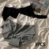 3pcs Ice Silk Women's Crotch Comfortable Breathable Mid-Rise Japanese Ins Style Student Briefs