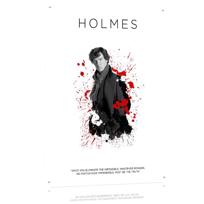 Sherlock Holmes Quote  Printed Poster Customized Wall Art Retro Vintage Metal Tin Signs for Modern Home Decoration Luxury House
