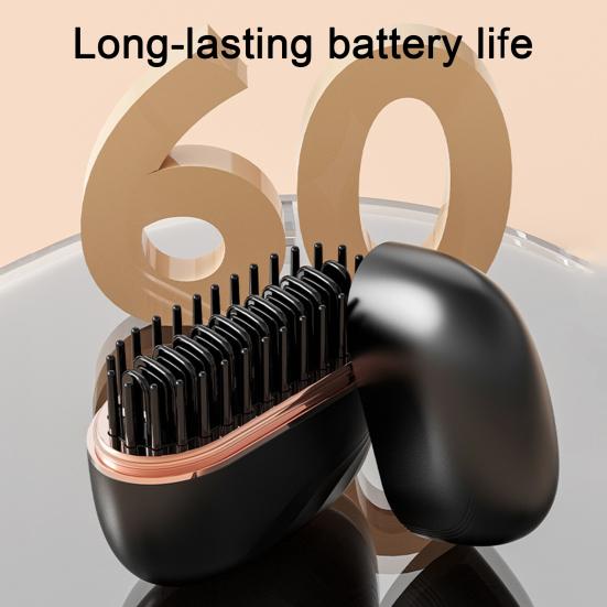 Мини выпрямитель-щетка для волос, перезаряжаемый, портативный, 3 режима контроля температуры, для всех типов волос, быстрое нагревание, защита от ожогов, безопасная расческа, дружелюбный подарок