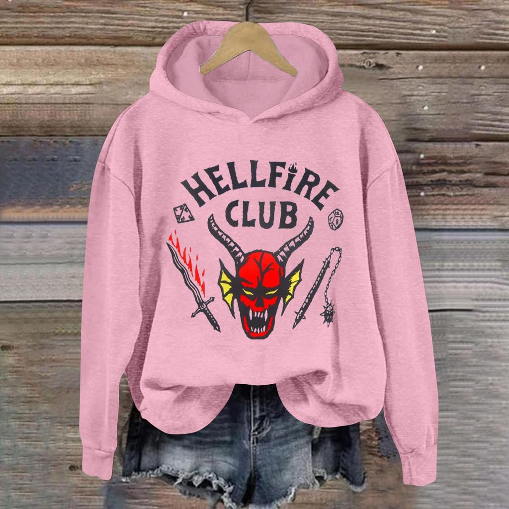 Женская модная повседневная толстовка с длинными рукавами, принтом и капюшоном