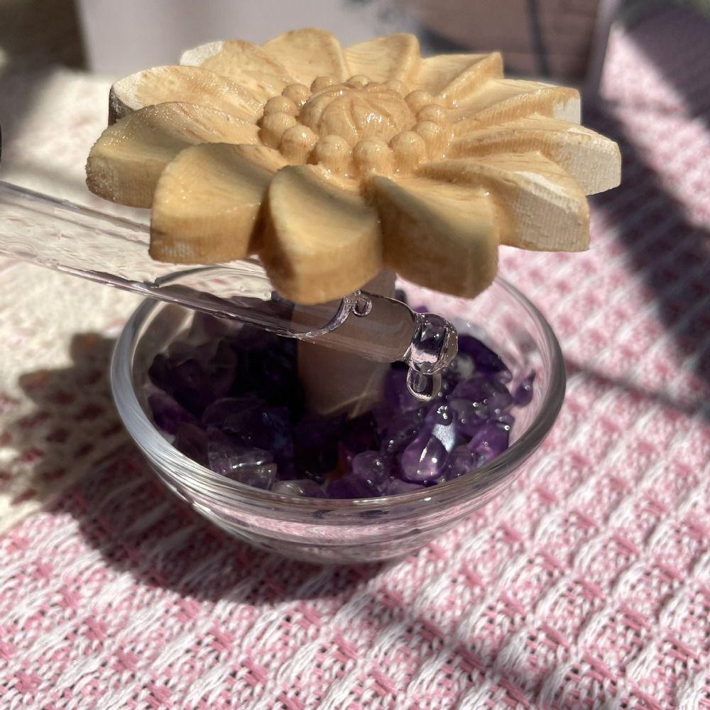 DIY Flower Shape Aromatherapy Diffuser Refillable Essential Oils Containers  Room