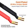 UCINNOVATE 4 x 21cm Speaker Jumper HIFI OFC Speaker Cable with 24k Gold Plated Pure Copper Flexible and Easy to Improves Sound 11AWG Speaker Speaker C