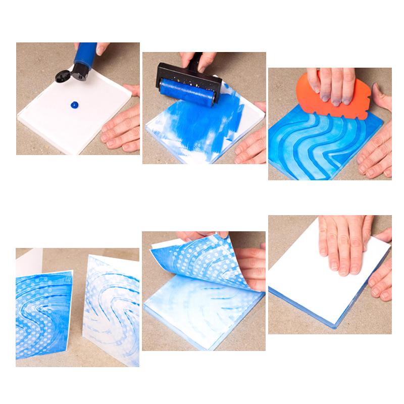 1 шт. Гелевые пресс-формы для монопечати Гелевые пластины для печати Искусство для изготовления открыток, скрапбукинга, искусства