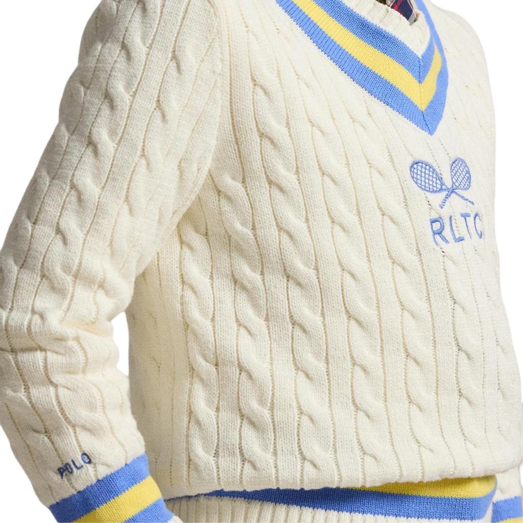 Polo Ralph Lauren Sweater Letter Print V-Neck Pullover Long Sleeve Kids Kids Sweater 323962915-001