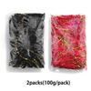 2packs Black and Red Mixed Golden Crinkle Cut Paper Shred Gift Box Filler Perfect for Gift Packaging & Decorations 100g/pack