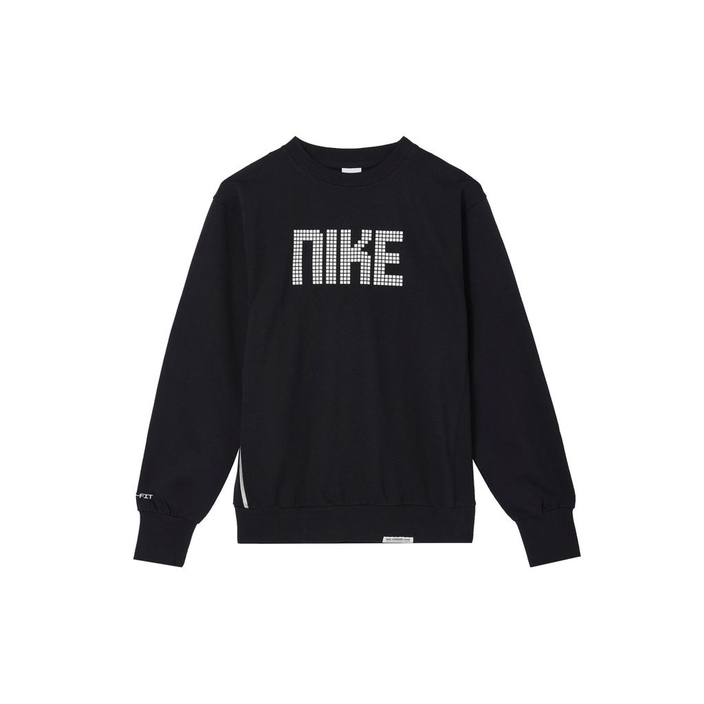 Nike Клетчатый пуловер с принтом алфавита, мужские топы, черный FD9744-010