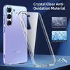 Прозрачный ТПУ чехол для телефона Samsung Galaxy A54 5G с 3 шт. 2.5D закаленной стеклянной пленкой для экрана с изогнутыми краями