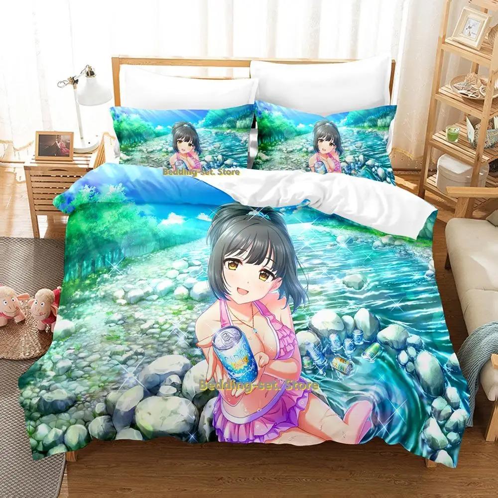 Комплект постельного белья Takafuji Kako Односпальный Полуторный Двуспальный Кинг-сайз Комплект для кровати Взрослый Детский Спальня Комплекты пододеяльников Аниме Девушки Кровать