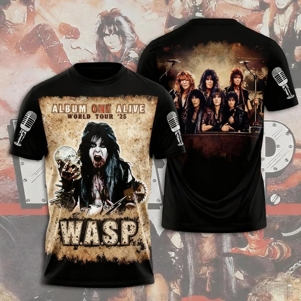 Горячие Аниме W.A.S.P Майки для Косплея Футболки 3D Печать Детские Мультяшные Футболки Летние Мужские Женские Харадзюку Короткий Рукав Y2k Топы