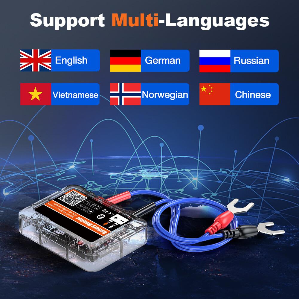 BM200 Автомобильный монитор аккумулятора Bluetooth Тестер аккумулятора Инструмент для проверки запуска и зарядки