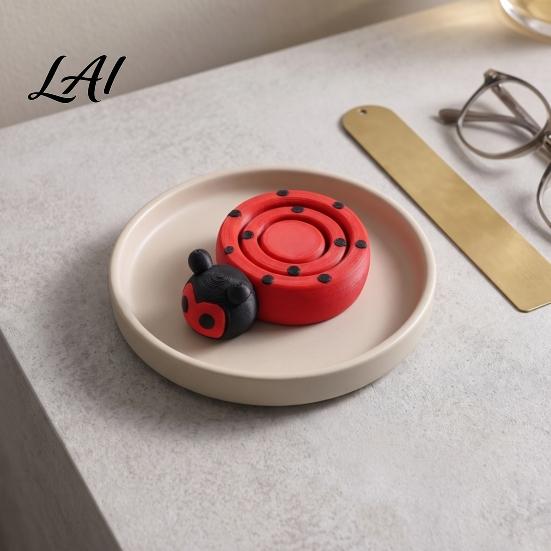 Decorative Ladybug Statues 3D Printed Spinning Figurine Stress Relief Rotating Turtle Fidget Ladybird Figurine Toy Animal Shape Desk Decoration for