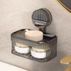 Removable Drain Soap Box Punch-Free Soap Rack Practical Suction Cup Sponge Soap Holder  for Home