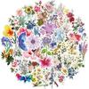 50PCS Pretty Mixed Flowers Stickers Guitar Skateboard Waterproof DIY Cool Waterproof Graffiti Sticker Decal for Kid Toys Gift