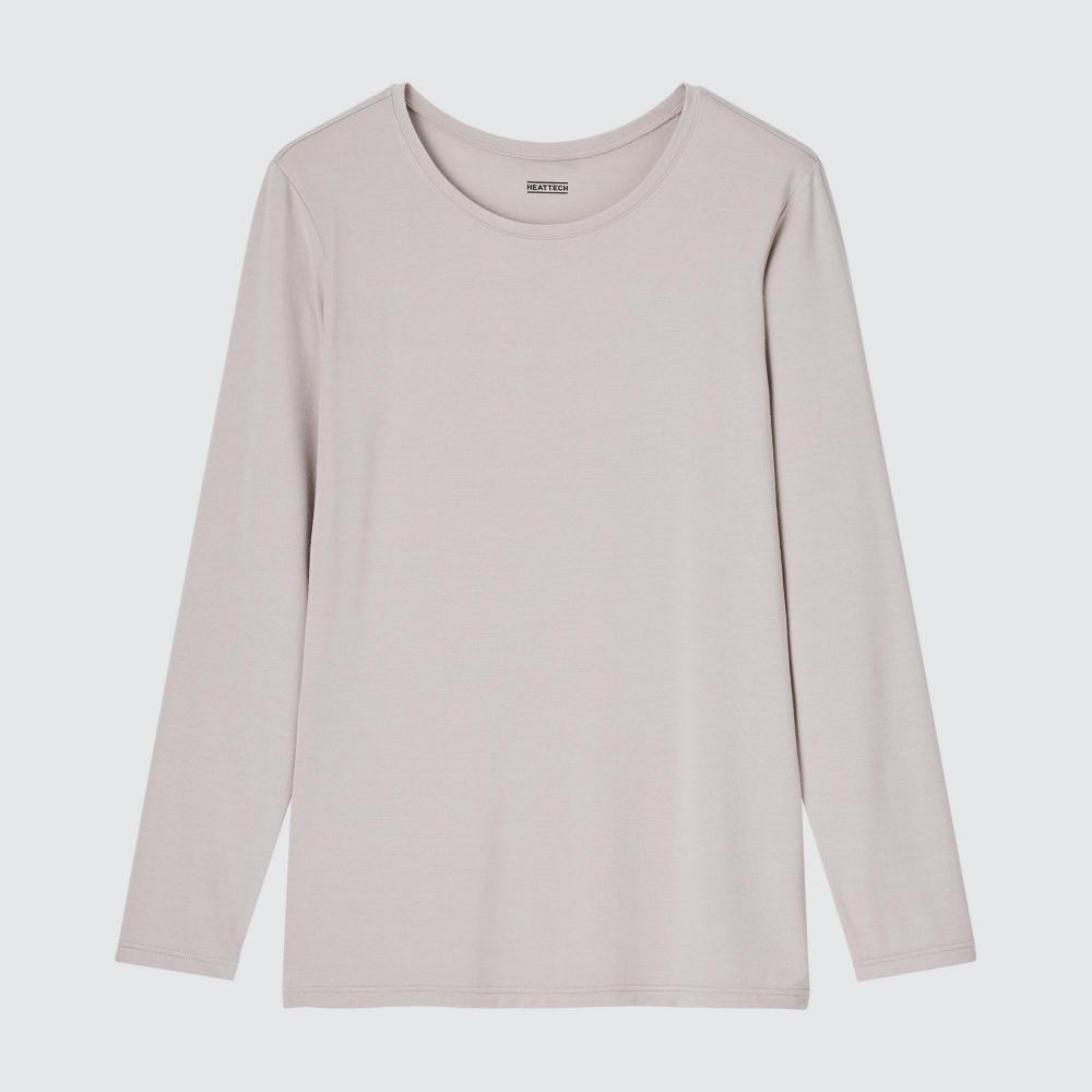 Uniqlo Футболка с круглым вырезом и длинным рукавом Japan HeaTTech 