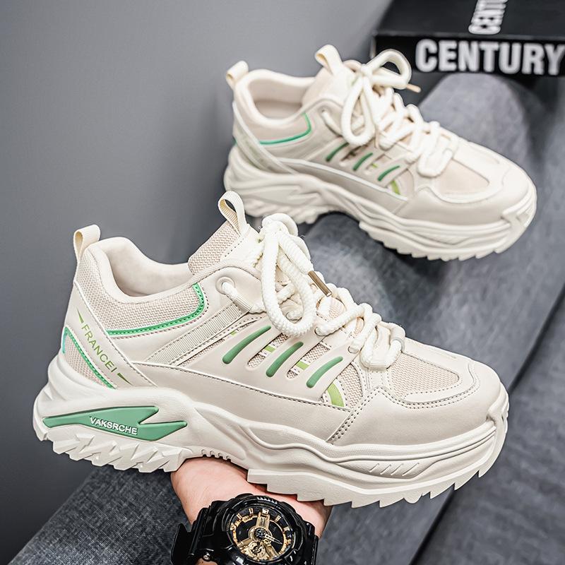 Мужская обувь весна новая повседневная спортивная сетка универсальная на толстой подошве нескользящая и износостойкая подростковая обувь для папы