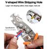 Time-Saving 28 in1 Cable Stripper Labor-Saving Electricians  Pliers Crimping Pliers  Hand Tool