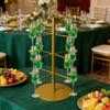 Champagne Tower 3 Tier 12 Brackets Cocktail Tree Stand Metal Wine Glass Display Holder