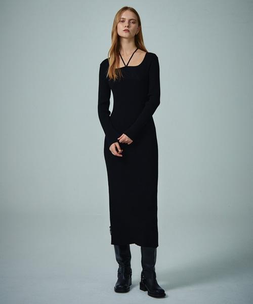 LINE STUDIO ONE Detachable Neckline Halter Strap Dress Jkopnk0100