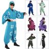[NOOLOR] Nintama Ninjutsu Academy Ninja One-Size Set, I-Group, Ro-Group, Ha-Group Uniform Cosplay Costume (Free Size, Sky Blue)