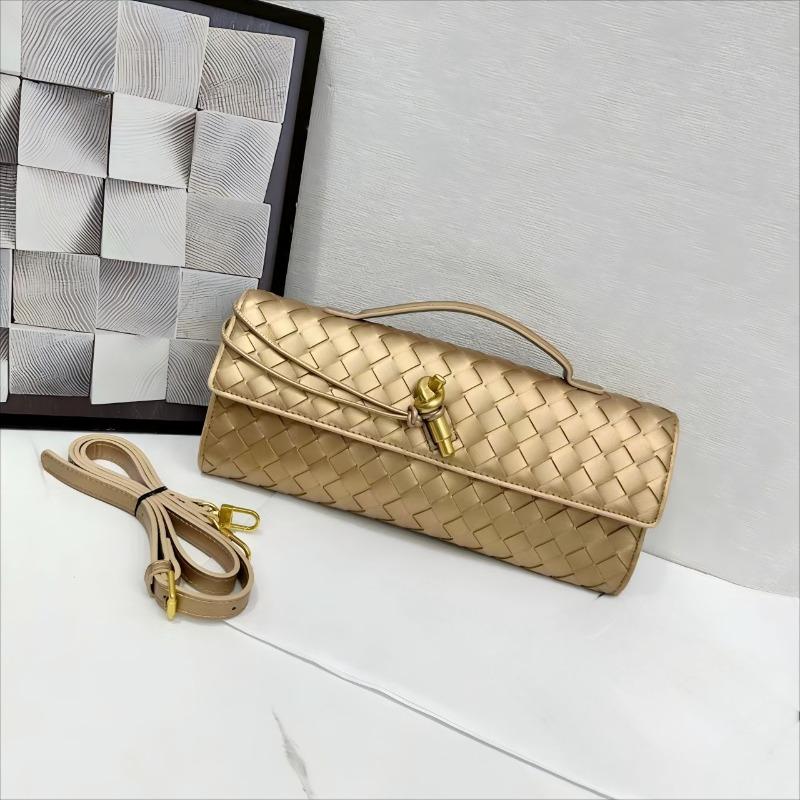 Hand-woven Bag, Hardware Lock, Dinner Bag, High-end Shoulder Bag, Women's Underarm Clutch Bag