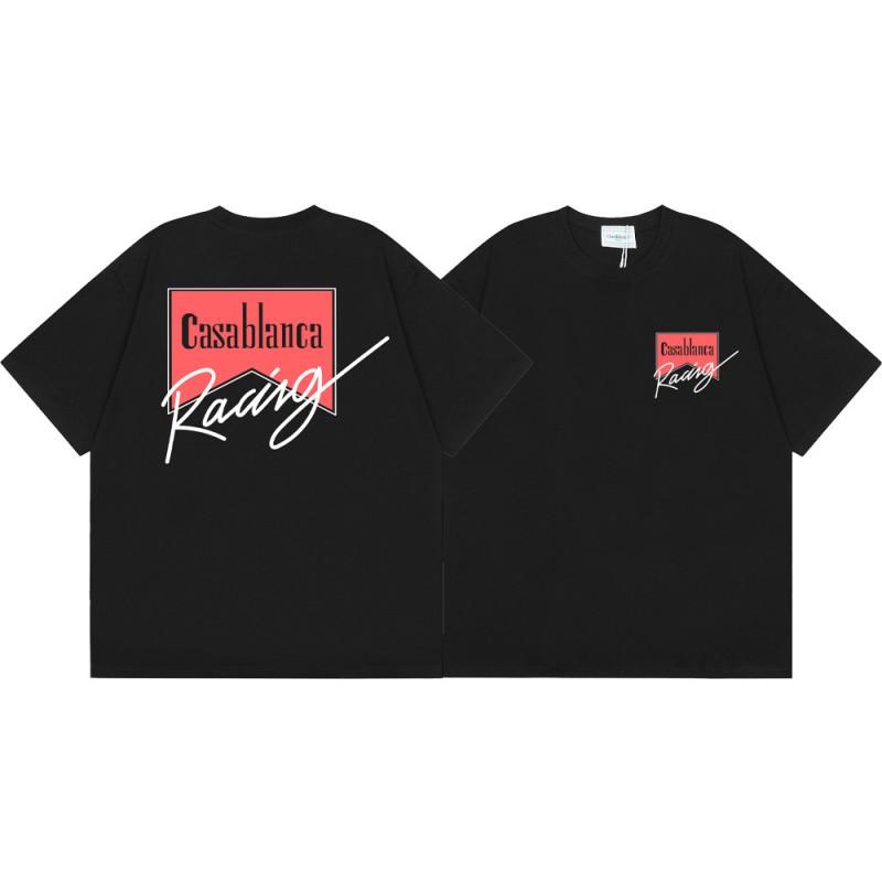 Casablanca Print Loose Fit Short Sleeve T-Shirt Teens Streetwear