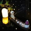 Skull Boat Shaped Incense Holder Vintage Style Incense Burner Stand for Study Room Tea House Meditation Space Decor