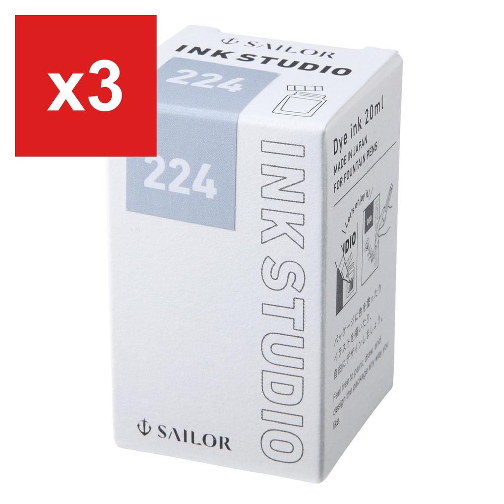 Sailor Fountain Pen Bottled Ink, Ink Studio Dye-Based Blue, 20ml, 224, 13-1300-224