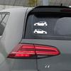 2 шт. Наклейки с силуэтом заниженного автомобиля Volkswagen Golf для VW Golf 8 7 6 5 MK8 MK7 MK6 GTI Автомобильные виниловые наклейки Автоаксессуары