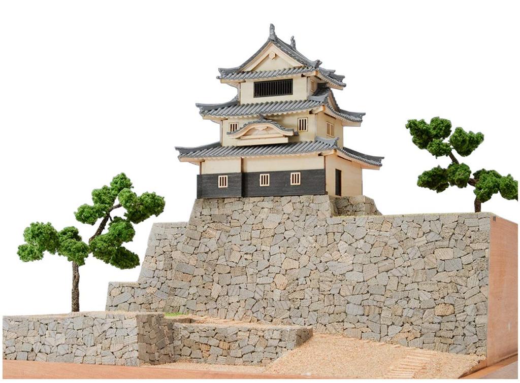 Woody Joe Marugame Castle Wooden Model Assembly Kit 1/150
