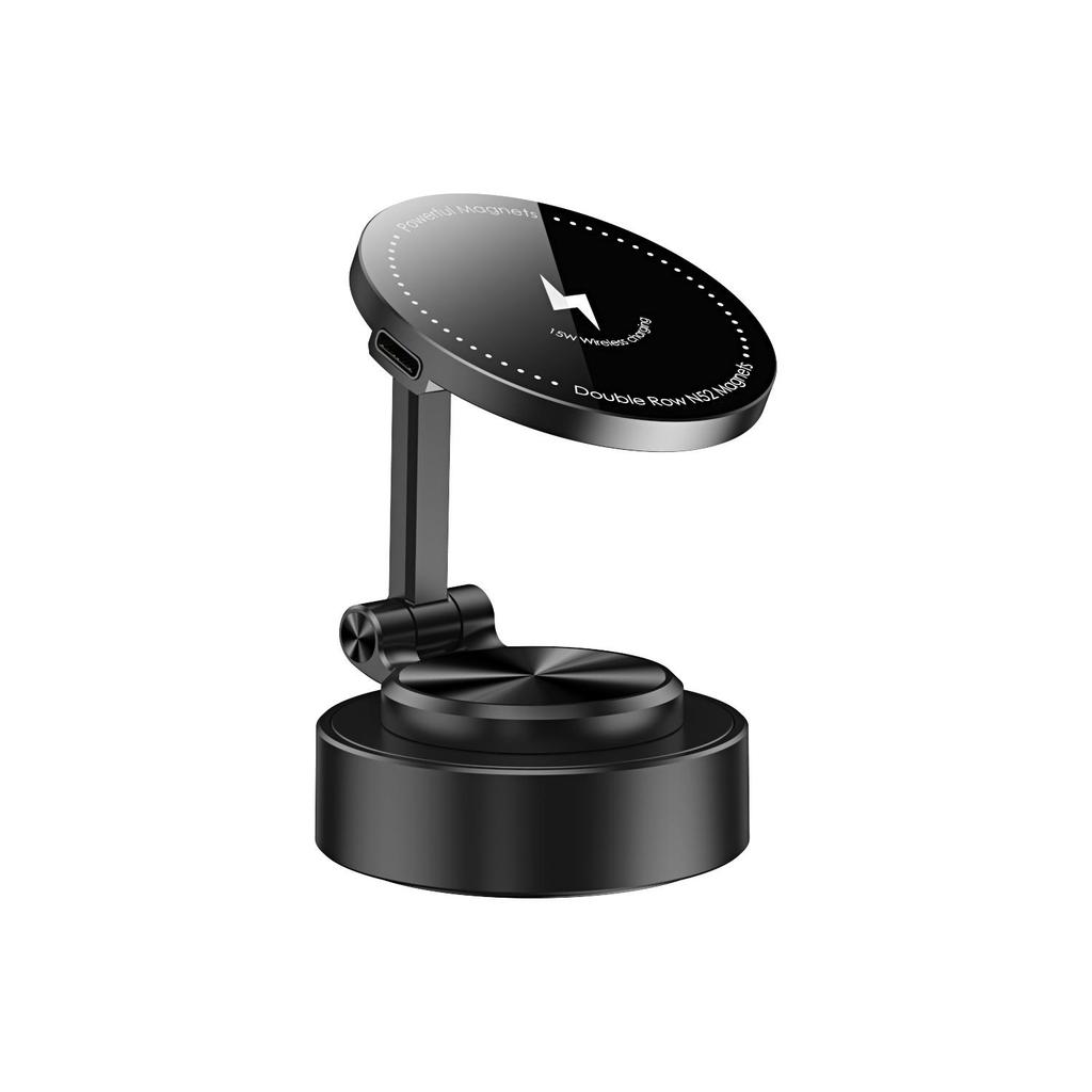 Автомобильный магнитный вакуумный адсорбционный кронштейн с беспроводным зарядным устройством, вращающийся на 360°, навигационный держатель для мобильного телефона, автомобильная подставка для телефона