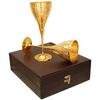 Бокалы для вина из латуни с подарочной коробкой для вечеринок, высота 25,4 см