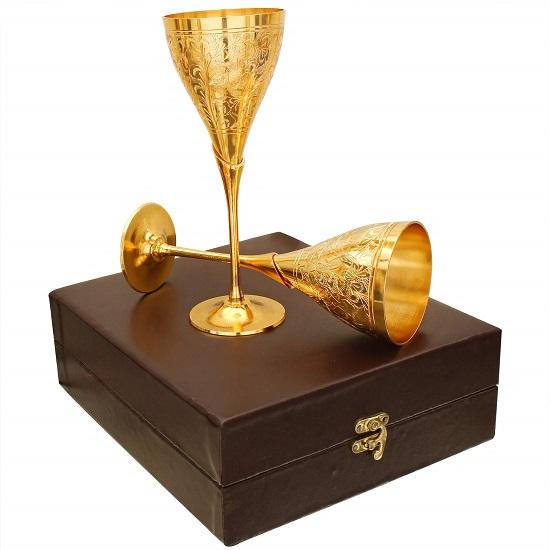 Латунные кубки, бокалы-флейты для вина с подарочной коробкой для вечеринок, высота 25,4 см