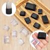 4Pcs New Socks Round Bottom Chair Leg Caps Silicone Pads Non-Slip Covers Furniture Feet