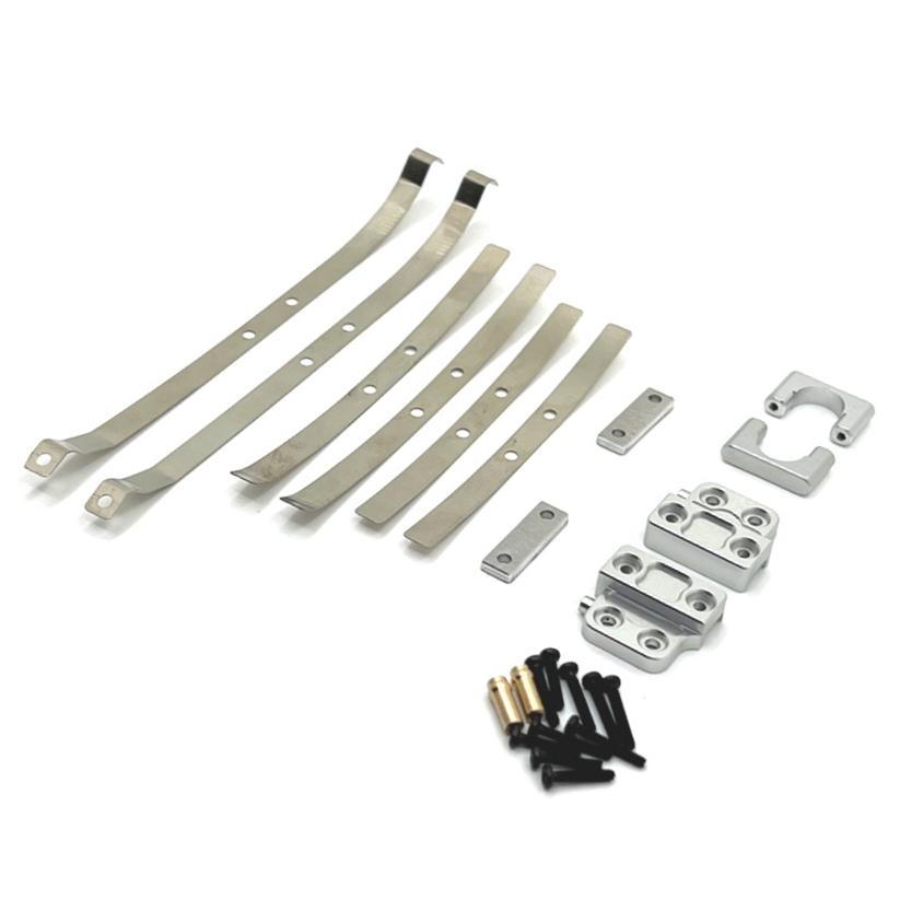 MN82 LC79 Metal Rear Axle Shock Absorber Leaf Springs and Fixed Seat Mount Bracket Set 1/12 RC Car Upgrade Parts Accessories