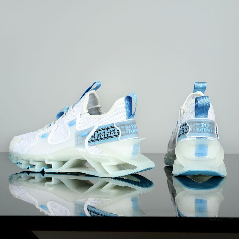 Men Sneakers Breathable Shark Blade Running Shoes Basketball Shoes Shock Absorbing Sole