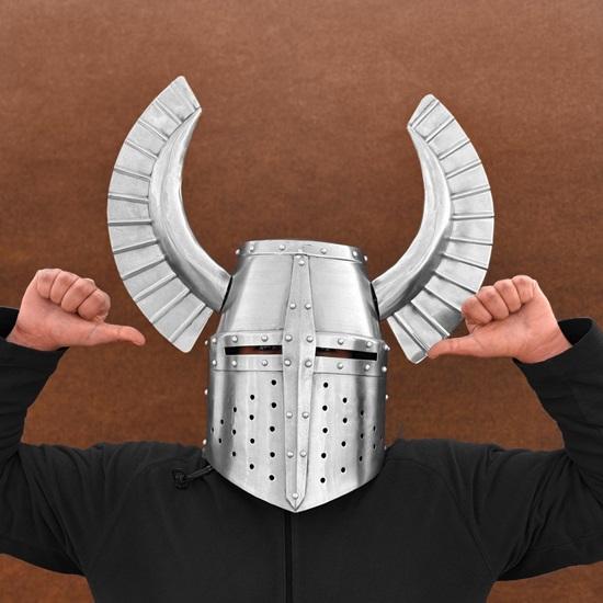 Medieval Templar Helmet, Teutonic Knight Wing, Great Horned Warrior Helmet, Fantasy Winged Cosplay