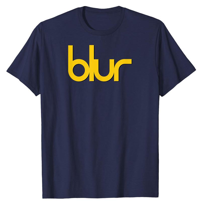 BLUR Bands Британский Рок Панк Музыка Хлопок Свободный Повседневная Готовая к Носке Американский Кэжуал Футболка с Принтом с Коротким Рукавом
