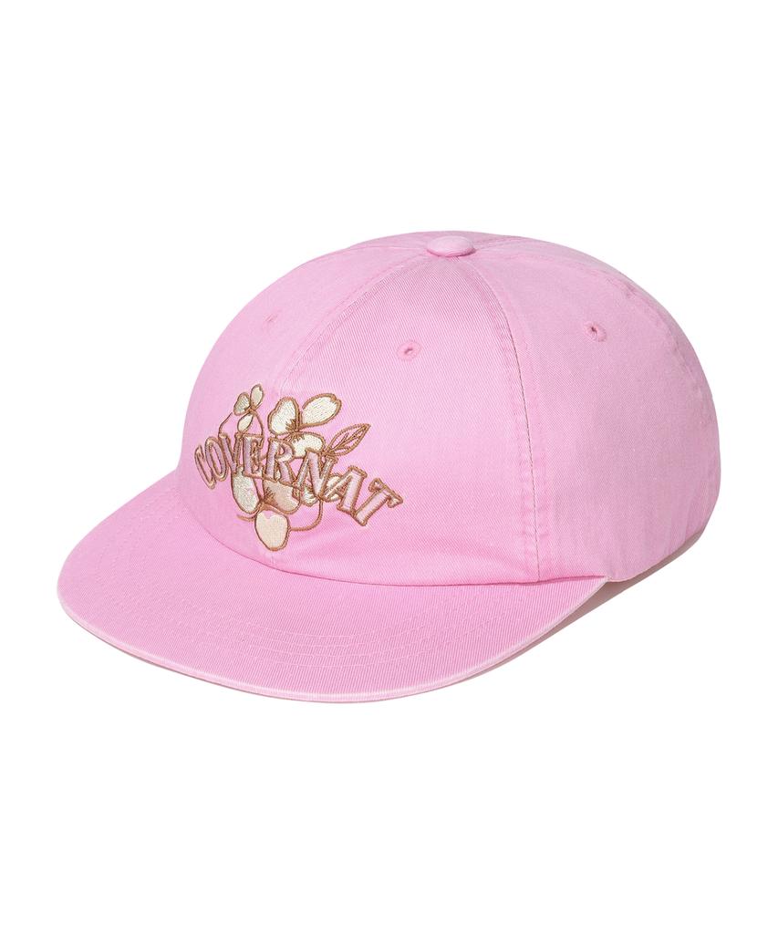 COVERNAT Clover Washed Cap Pink