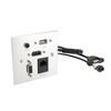 Multimedia Socket Aluminum Alloy USB HD VGA 3.5MM Sound RJ45 Network Wall Socket for Home Hotel