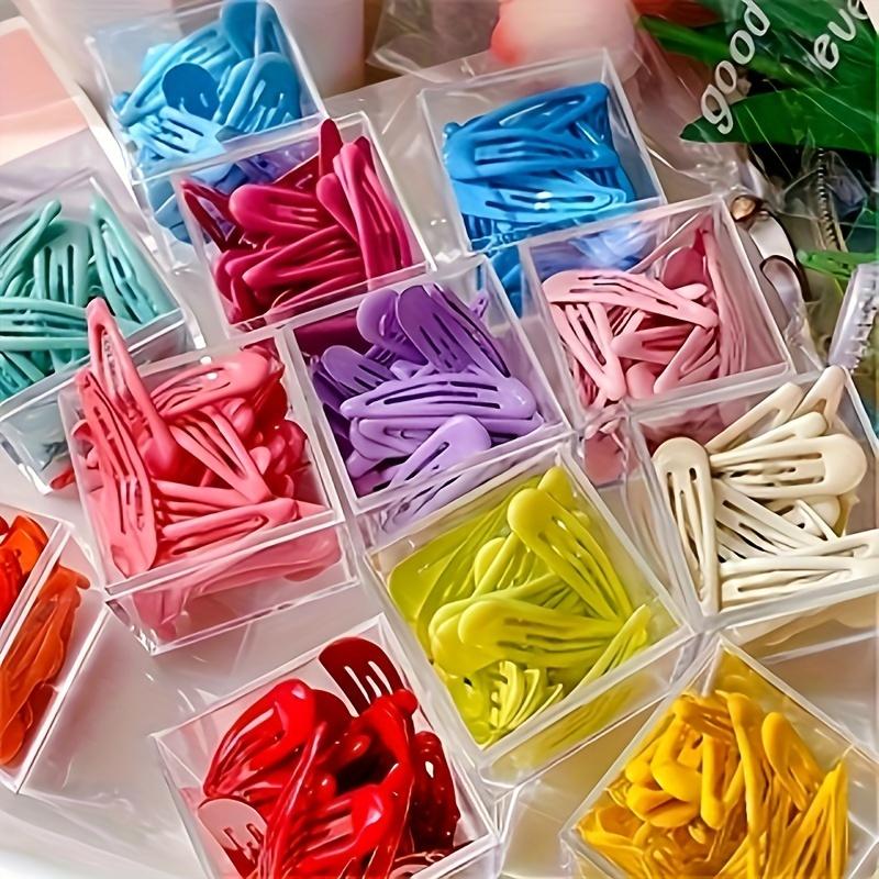 20/40/60pcs Colorful Plastic Hair Clips Daily Use Bangs Clips, Cute And Minimalist Design, Solid Printing (Colors Random)