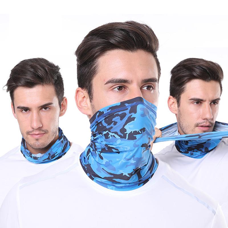Защита от ультрафиолета Ice Silk Face Cover Neck Tube Outdoor Sports Bandana Scarf Дышащий шарф для пешего туризма Neck Gaiter Bandana
